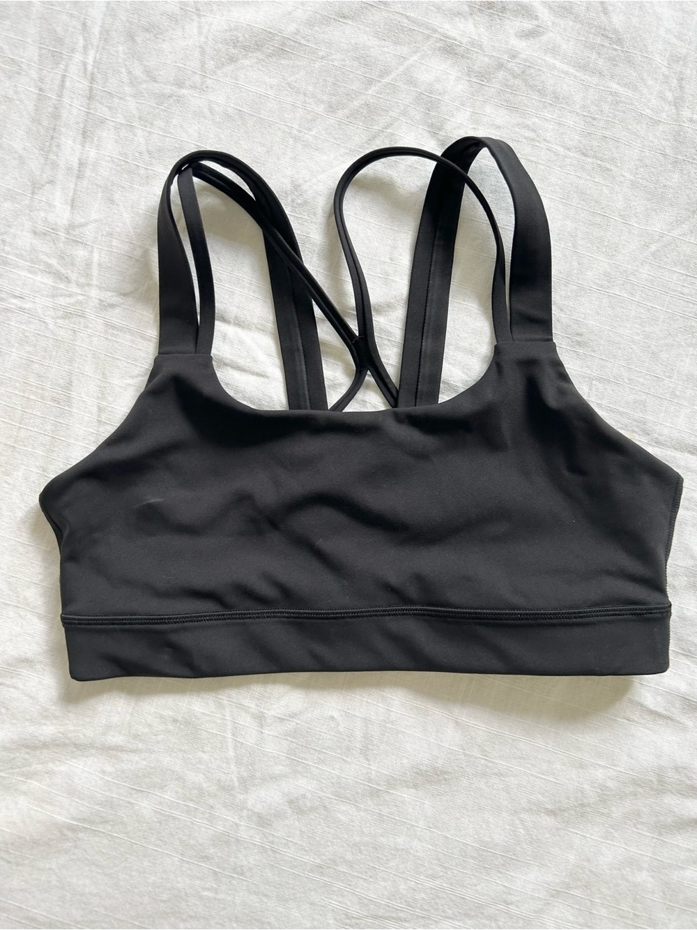 TNA Black Sports Bra Athletic Activewear L Support Workout Top